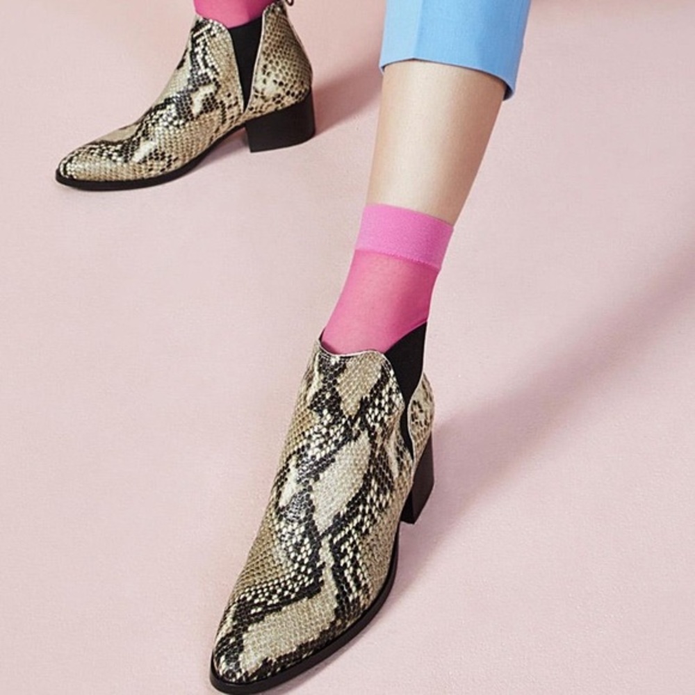 Simons Chelsea Snake Print‎ Booties